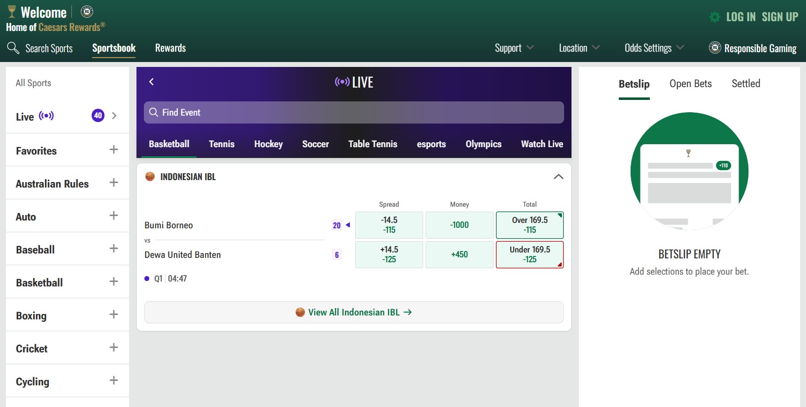 Caesars Sportsbook Screenshot 2