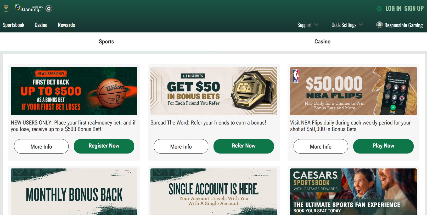Caesars Sportsbook Screenshot 3