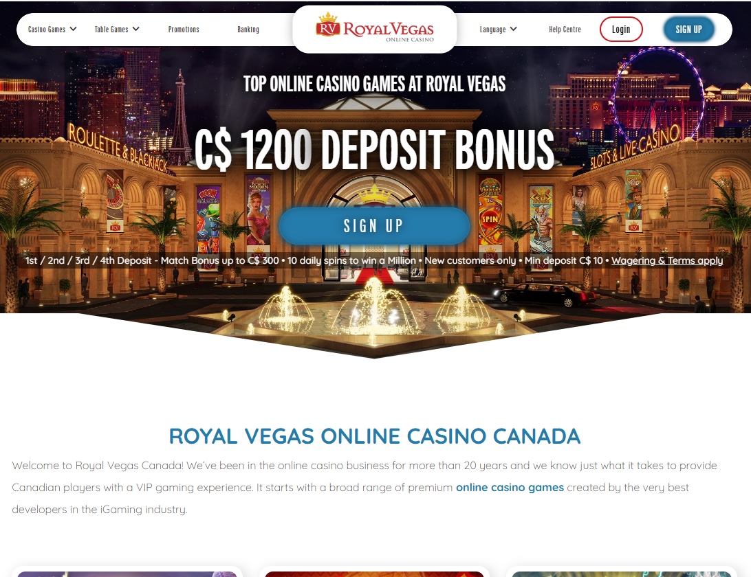 Royal Vegas Screenshot 1