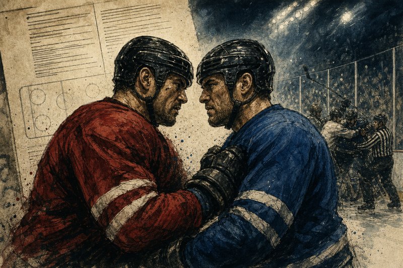Late-1990s and 2000s NHL enforcers with more disciplined posture