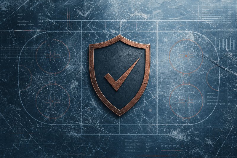 Editorial illustration of trust and licensing with a shield-and-checkmark motif