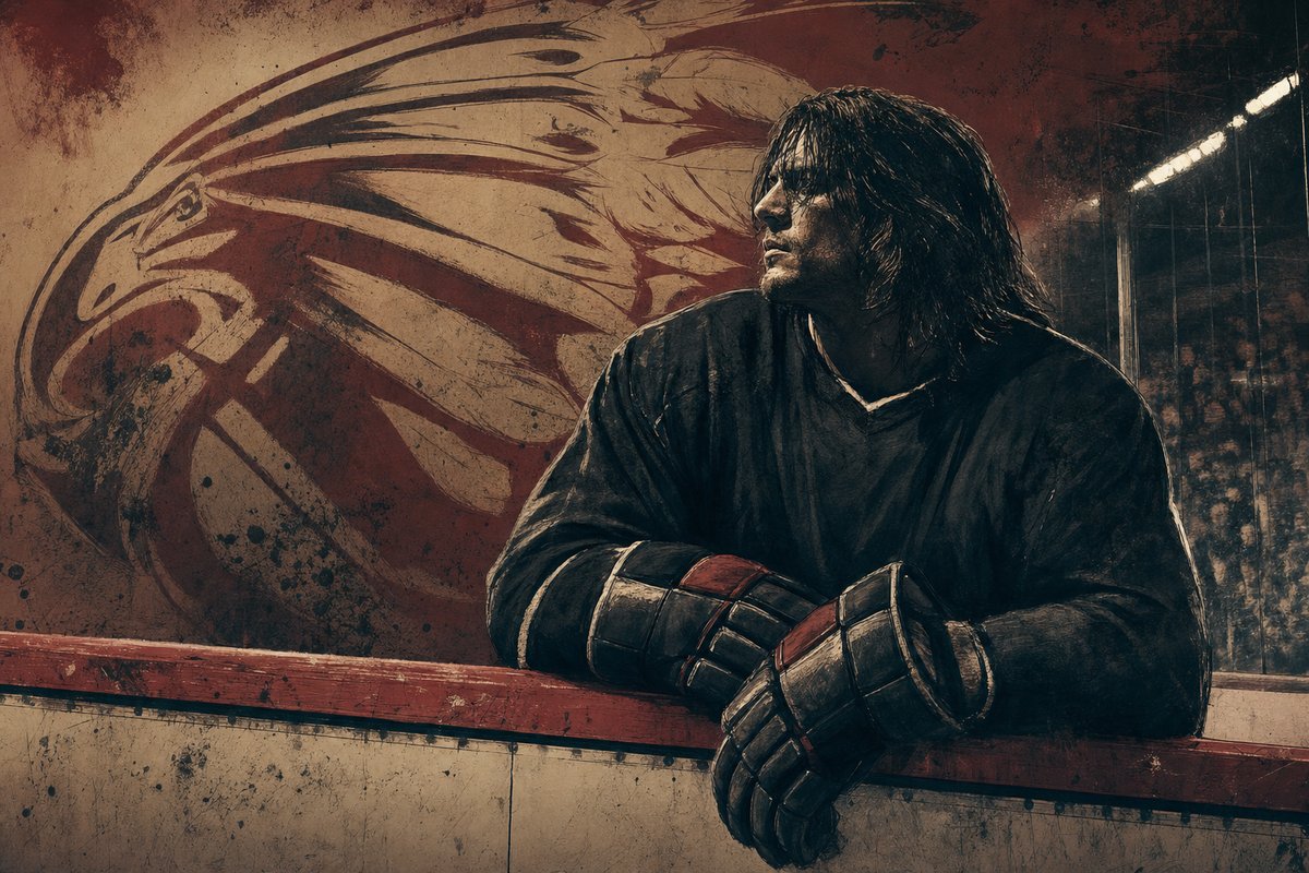 Editorial portrait of NHL enforcer Chris Simon